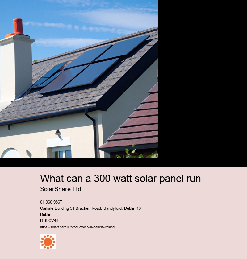 What can a 300 watt solar panel run